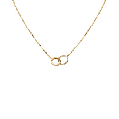 CARTIER LOVE NECKLACE, SEMI-PAVED B7013800